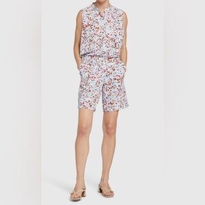 NYDJ womens Mandarin Blouse & Short Set